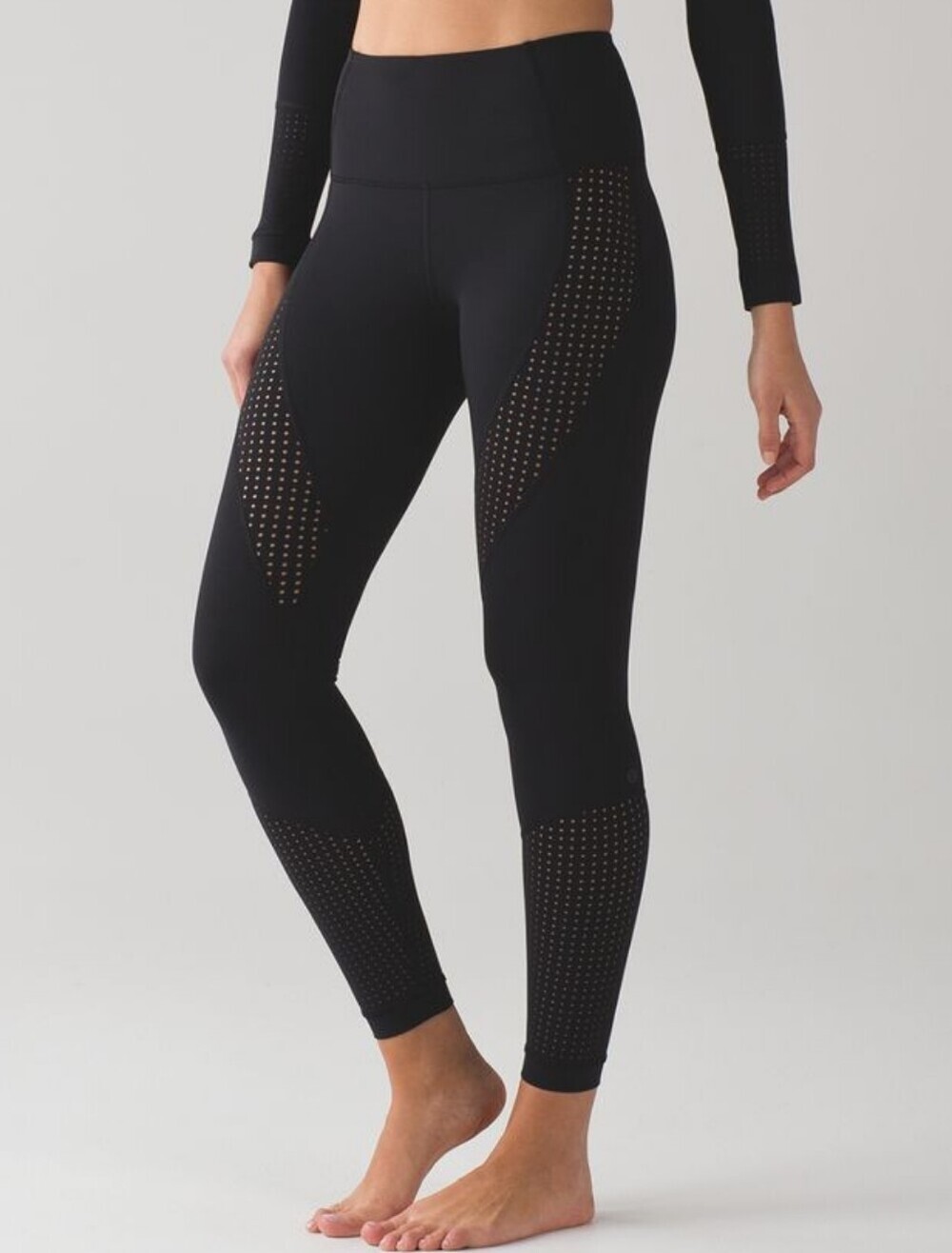 lululemon athletica Black High-Rise Perforated Leggings